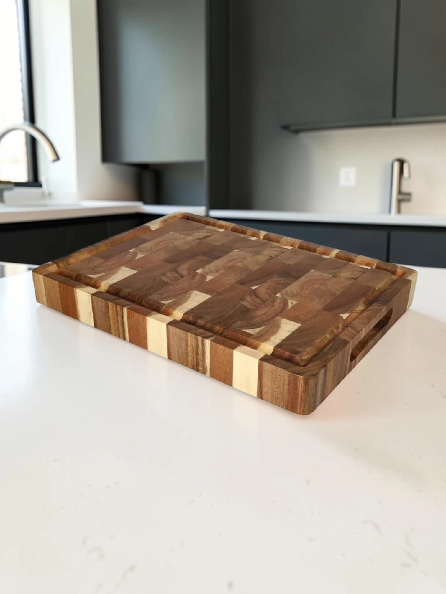 EasyCleanBoard Acacia Wood Cutting Board 41 x 30 x 4.5 cm