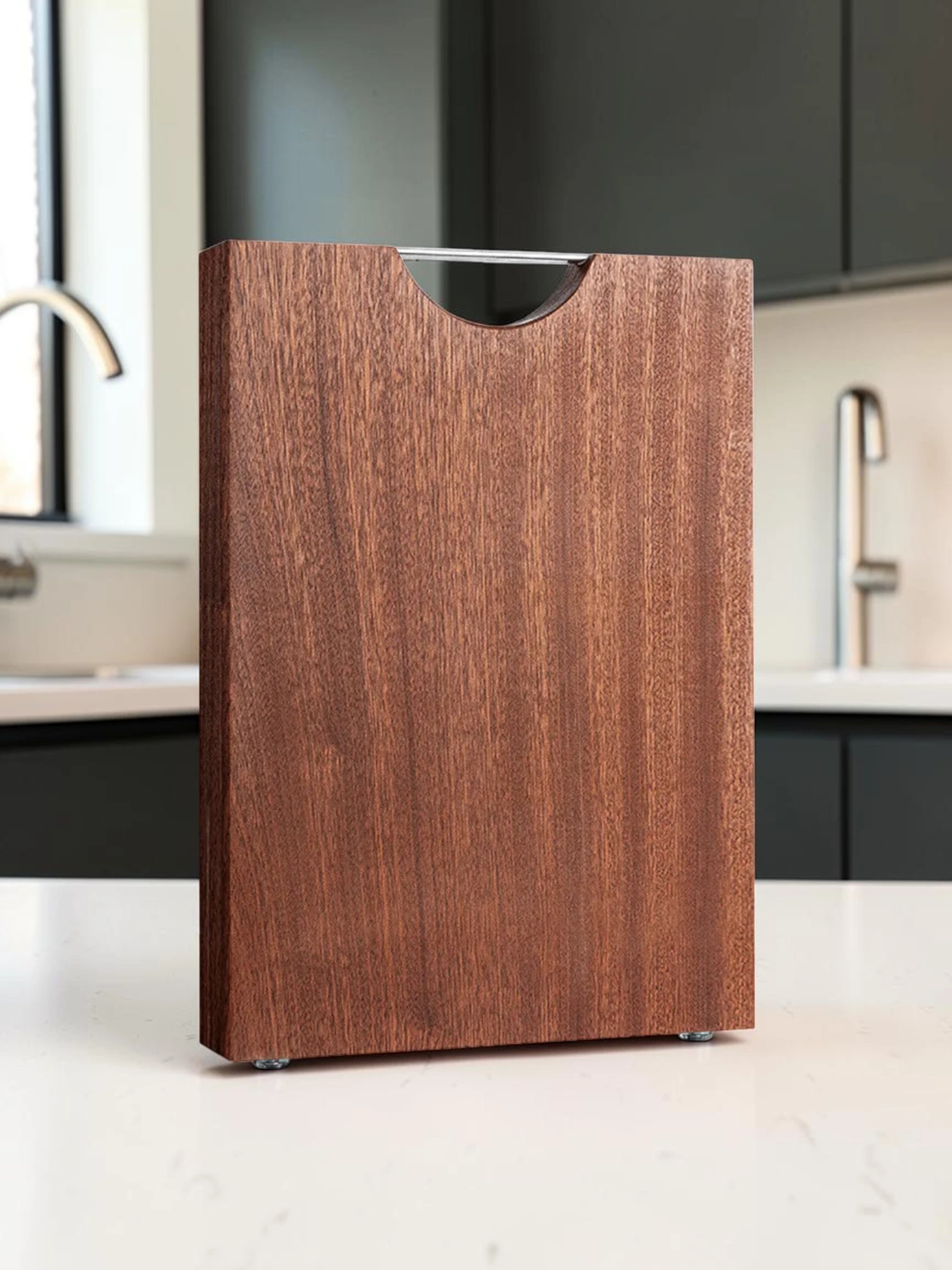 EasyCleanBoard Rectangular Ebony Wood Butcher Block Chopping and Serving Tray 50cm x 35cm